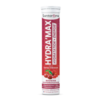 Hydra'max Hydratationslösung Kirsch-Hibiskus Santarome - 20 Brausetabletten