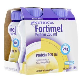 Fortimel Protein Geschmack Banane Nutricia - 4 Flaschen à 200 ml