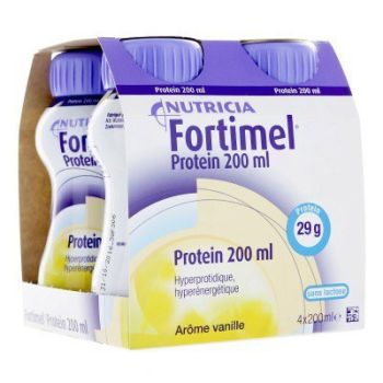 Fortimel Protein Vanille Geschmack Nutricia - 4 Flaschen à 200 ml