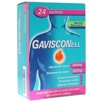 Gavisconell Minze ohne Zucker - 24 Beutel