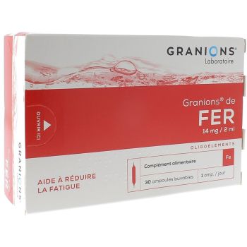 Granions von Eisen - Packung mit 30 trinkbaren Ampullen