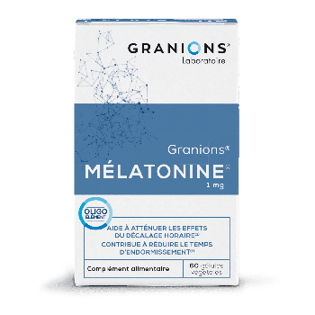Melatonin 1 mg Kapseln Granions - Packung mit 60 Kapseln