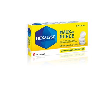 Hexalyse Halsschmerzen Zitronengeschmack Lutschtabletten - 24 Lutschtabletten
