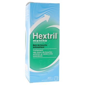 Hextril Minze 0,1% Lösung für Mundspülung - Flasche mit 400 ml