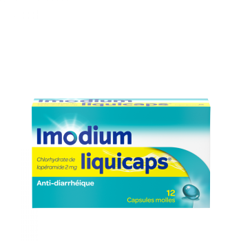 Imodium Liquicaps 2 mg Weichkapseln - Packung mit 12 Kapseln