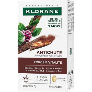 Antischuppen Kraft & Vitalit&auml;t Klorane - Packung mit 90 Kapseln