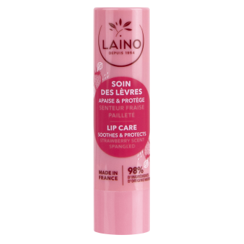 Glänzender Lippenbalsam mit Erdbeerduft Laino - 1 Stick à 4 g