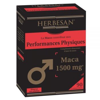 Maca 1500 mg Physische Leistungen Herbesan - Packung mit 90 Tabletten