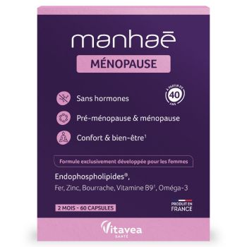 Manhaé Weiblichkeit Menopause Vitavea - Packung mit 60 Kapseln