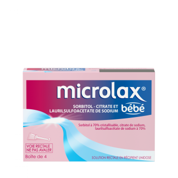 Microlax Baby rektale Lösung - Packung mit 4 Einzeldosen à 3 ml