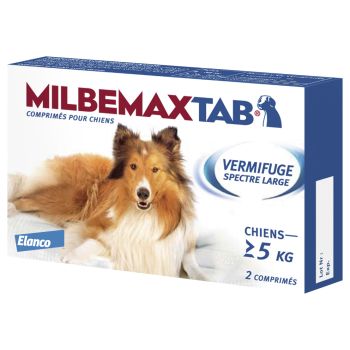 Milbemaxtab Tabletten f&uuml;r Hunde - Packung mit 2 Tabletten