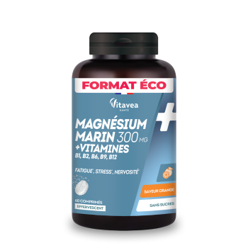 Magnesium + Vitamine B1, B2, B6 Entspannung Vitavea - Packung mit 60 Brausetabletten