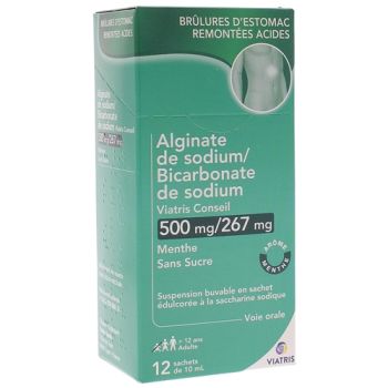 Natriumalginate / Natriumbicarbonat Mylan Beratung - Packung mit 12 Beuteln