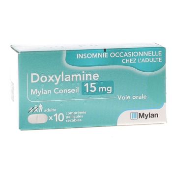 Doxylamin 15 mg Mylan filmtabletten, teilbar - Packung mit 10 Tabletten