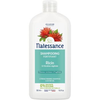 Bio-Rizin stärkendes Shampoo Natessance - Flasche 500 ml