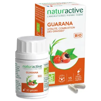 Guarana bio Naturactive - Packung mit 30 Kapseln