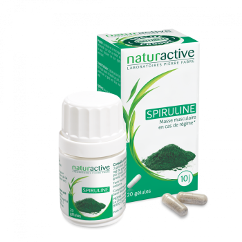 Elusane Spirulina Naturactive - Packung mit 20 Kapseln