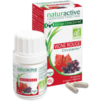 Bio-Rotwein Naturactive - Packung mit 30 Kapseln