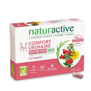 Urisanol Urinary Comfort Maintenance Bio Naturactive - Packung mit 30 Kapseln
