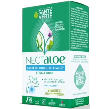 Nectaloe Trinkstick Gesundheit Grün - Box mit 20 Sticks