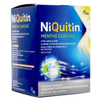 Niquitin 2 mg Minze - Packung mit 100 Kaugummis