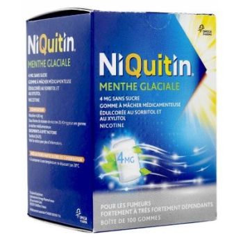 Niquitin 4 mg Minze - Packung mit 100 Kaugummis