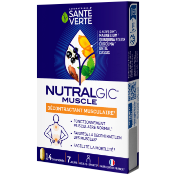 Nutralgic Muskelentspannungsmittel Gesundheit Grün - Packung mit 14 Tabletten