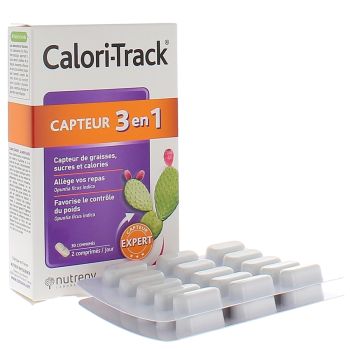 Calori track Fett- und Zuckersensor Nutreov - Packung mit 30 Tabletten