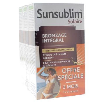 Sunsublim Ganzkörperbräune Nutreov - 3er-Pack mit 30 Kapseln