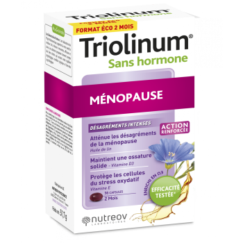 Triolinum ohne Hormone intensive Menopause Nutreov - Packung mit 56 Kapseln