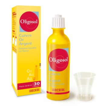 Oligosol Kupfer Gold Silber trinkbare L&ouml;sung in Flasche - Flasche mit 60 ml