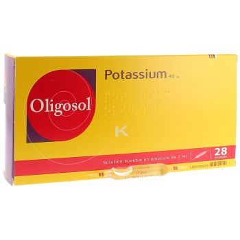 Oligosol Kalium trinkbare L&ouml;sung in Ampullen - Packung mit 28 Ampullen