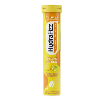 HydraFizz Hydra Zitrone Geschmack Zitrone Upsa - Tube mit 16 Brausetabletten