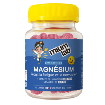 Magnesium Kinder ohne Zucker Mium Lab - 30 Gummies Dose