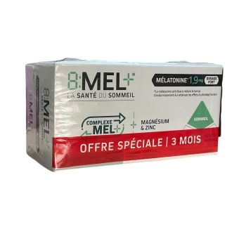 8:MEL+ Melatonin 1,9mg Menarini - Packung mit 90 Tabletten