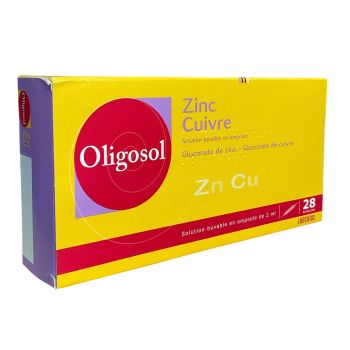 Oligosol Zink Kupfer Trinkl&ouml;sung in Ampullen - 28 Ampullen zu 2 ml