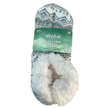 Aloe cabin footies Aloe Vera-infused Slippers size 36-41 Airplus - a pair
