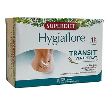 Hygiaflore Transit flacher Bauch Super Diet - Packung mit 100 Kapseln