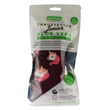 Wellness-Socken mit rosa und lila Einh&ouml;rnern SanoSoin &ndash; ein Paar Socken