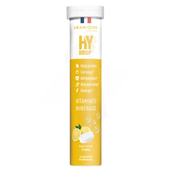 Hydrop Lösung zur Hydratation Zitronenaroma Granions - Tube mit 20 Brausetabletten