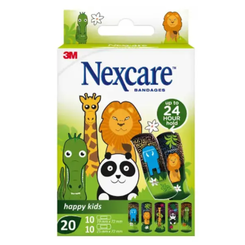 Glückliche Kinder Tierpflaster Nexcare - Schachtel mit 20 Pflastern