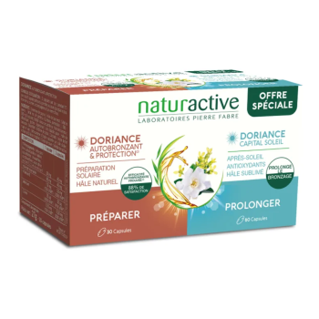 Doriance Selbstbräuner und Kapital Sonne Naturactive - eine Packung mit 30 Kapseln und eine Packung mit 60 Kapseln