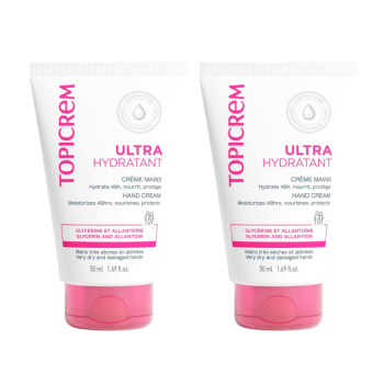 Ultra-hydratisierende Handcreme Topicrem - 2er-Pack mit 50ml Tuben
