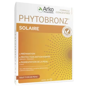 Phytobronz Sonnenhaut strahlend Arkopharma - Packung mit 30 Kapseln