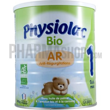 Bio-Milchpulver gegen Regurgitation AR 1. Alter 0-6 Monate Physiolac - Dose mit 800 g