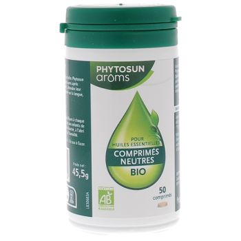 Bio-Neutraltabletten für ätherische Öle Phytosun arôms - Packung mit 50 Tabletten