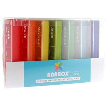 Wöchentlicher Regenbogen-Tablettenbehälter Anabox - 1 Tablettenbehälter