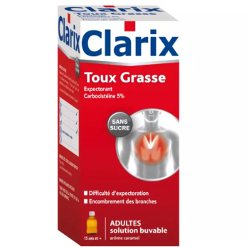 Clarix Hustenlöser Expektorans 5% Erwachsene ohne Zucker - Flasche mit 250 ml