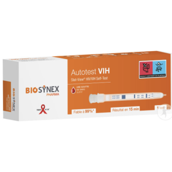 Autotest HIV Biosynex - Schachtel eines Autotests