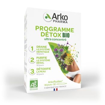 Bio Arkopharma Triple-Action Detox-Programm - Box mit 30 Ampullen